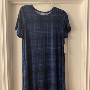 LulaRoe Carley. XL. Blue plaid. Super cute!